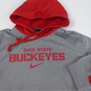 Nike Gray and Red Ohio State Buckeyes Hoodie